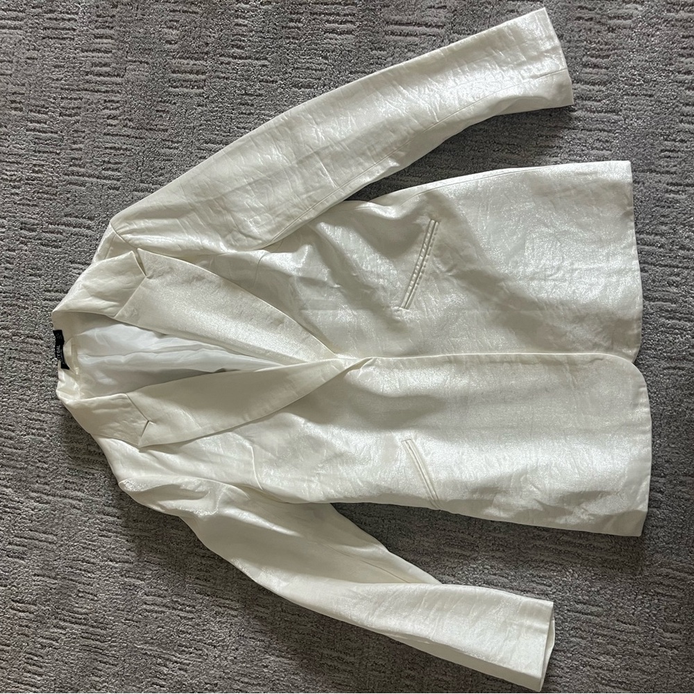 Shimmery White Blazer